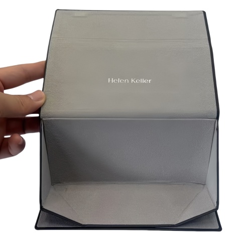 Custom PU leather grey sunglasses case