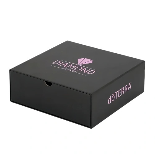 Custom black pink logo sliding box for skin care products