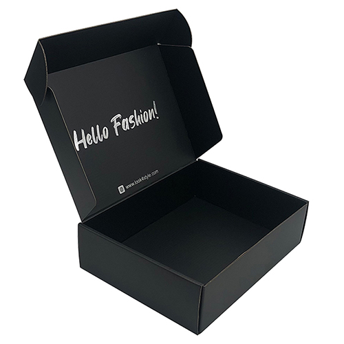 Custom design high quality rigid corrugated shipping boxes black